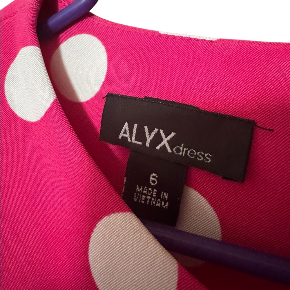 Alyx Fuchsia and White Polka Dot Dress